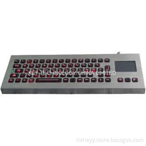 71 Keys Desk Top Military PC Keyboards With Touchpad , Back